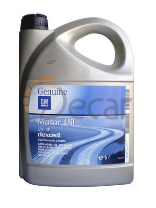 Моторное масло Dexos 2 5W-30 синтетика Gm 5л 
