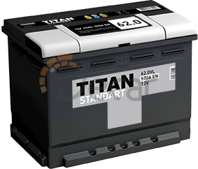 Аккумулятор TITAN Standart 62Ah 570A R+