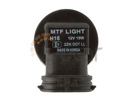 Лампа галогенная H16, 12V, 19W, Standard+30%, MTF Light, HS1216