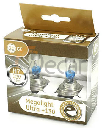 Лампы галогенные H7 (PX26d),12V, 55W Megalight Ultra +130, General Electric, 58520XNU