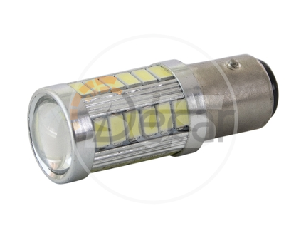 Комплект светодиодных ламп SVS P21/5W/1157- 30SMD 5630 + 1*3Вт, Белый с линзой