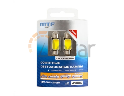 MTF Light. Светодиодная лампа COB45C5W C5W/SV8.5 4500К