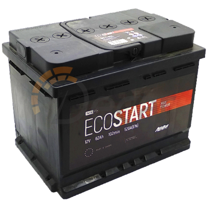 Аккумулятор ECOSTART 62Ah 520A L+