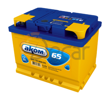 Аккумулятор AKOM 65Ah 580A R+