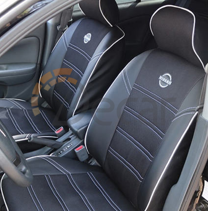 Чехлы экокожа Nissan Tiida C11 SD  (2004-2014) зад сидение сплошные, спинка 40/60.