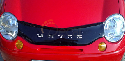 Дефлектор капота DAEWOO Matiz с 1998 (короткий), VIP TUNING, DW12