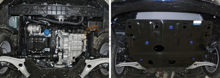Защита "АвтоБРОНЯ" для картера и КПП Hyundai i40 (2012-2018)