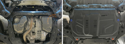 Защита "АвтоБРОНЯ" для картера и КПП (увеличенная) Lexus RX 350/200t/450h (c 2015)