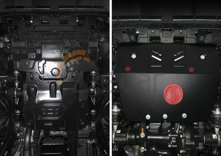 Защита "АвтоБРОНЯ" для радиатора (часть 1) Toyota LC 150 Prado (2009-2013)