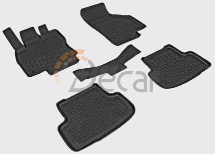 Резиновые коврики с высоким бортом для Skoda Octavia A7 (с 2013)