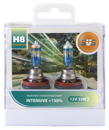 Комплект галогенных ламп H8 / 881 35W + W5W white, Intensive+130%, SVS, 0200023000
