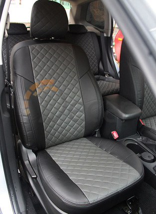 Чехлы из экокожи Ромб для AUDI A3 II (8P) (задние 60/40) 2008-2013
