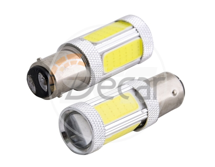 Комплект светодиодных ламп SVS P21/5W/1157 30Вт(4 COB + 2 CREE*5Вт), Белый с линзой
