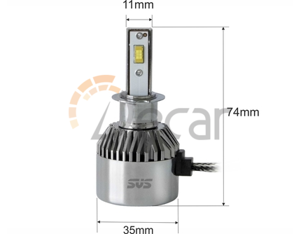 SVS. Комплект светодиодных ламп 0240455000 H3 серии C9 ( CSP-чип/IP68/4000Lm/5500K/9-32V/36W)