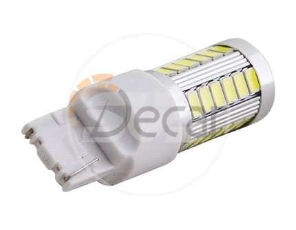 Комплект светодиодных ламп SVS W21W/7440-30SMD 5630 + 1*3Вт, Белый с линзой