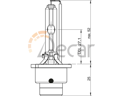 OSRAM. Ксеноновая лампа 66240CLC D2S 12V 35W P32d-2 Xenarc Original 4200K