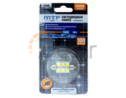 MTF Light. Светодиодная лампа C5W5KR SV 8,5 6 LED 5000К