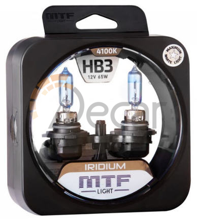 Лампы галогенные HB3 / 9005 (P20d), 12V, 65W, 4100K, IRIDIUM, MTF Light, HRD12B3