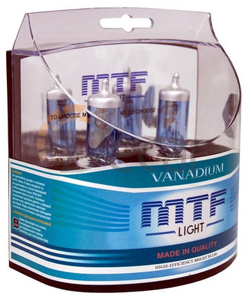 Лампы галогенные Н4 (P43t), 12V, 100/90W,  Vanadium, MTF Light, HV3744