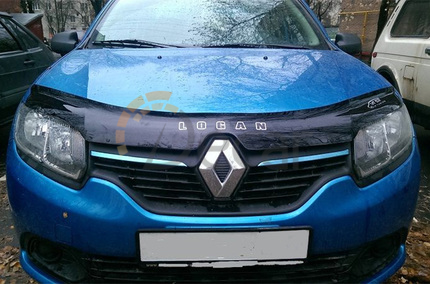 Дефлектор капота Renault Logan 2 с 2013, VIP TUNING, RL26